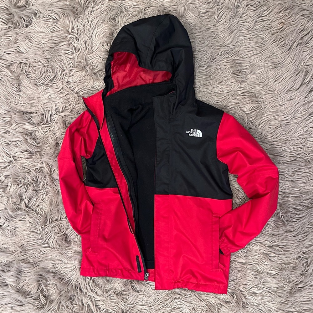 Boys North Face 3-in-1 Winter Jacket Hyvent Size M 10-12